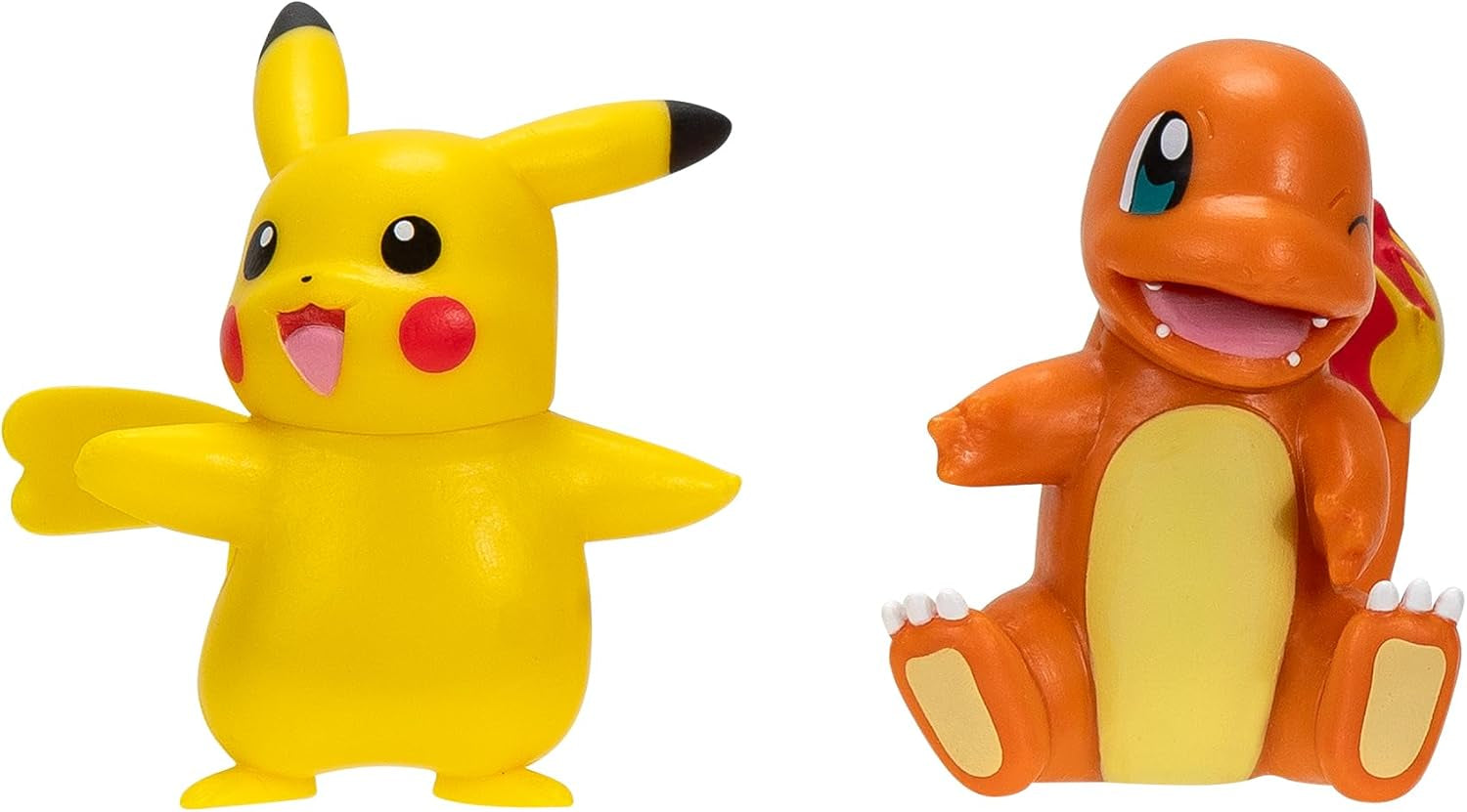 Pokémon PKW3586 - Battle Figure Pack - Pikachu and Schiggy Official Detailed Figures 5cm Each Action Figures Naty Shop Pikachu and Glumanda