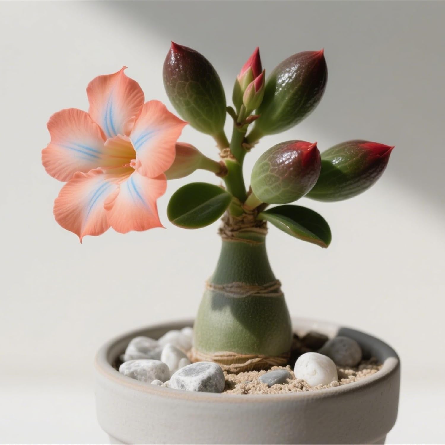 Winterhart pflanzen, Gift, Mysteriöse magische Glühbirne, Lebende Pflanzen, Mehrjährige Blumenzwiebel ist winterhart, Blumenzwiebel Mix-2Wüstenrose knollen-C