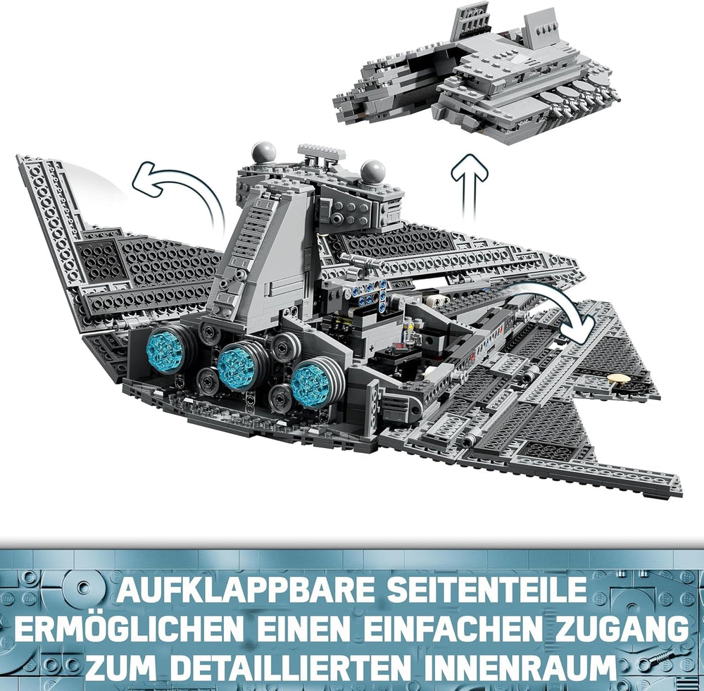 LEGO Star Wars Imperial Star Destroyer, Starship Set, Building Toy, Darth Vader and Cal Kestis Playset, Birthday Gift for Boys, Girls and Fans 75394 Building Sets Besuche den LEGO-Store