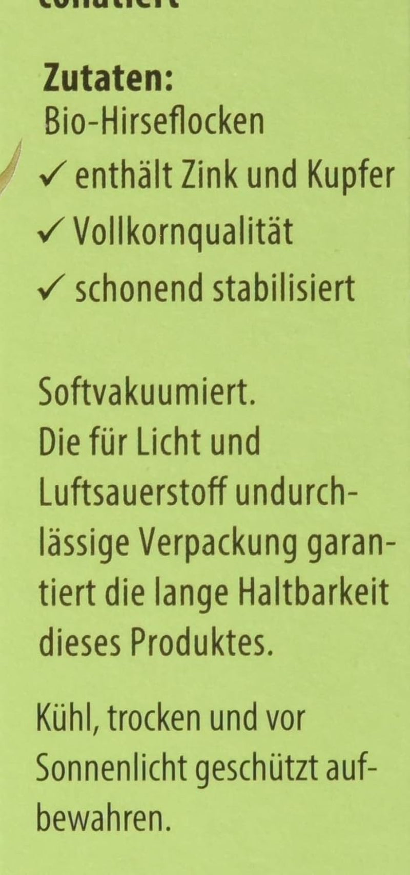 Hirse-Flocken Bio, 6Er Pack (6 X 400 G) Cereals Naty Shop