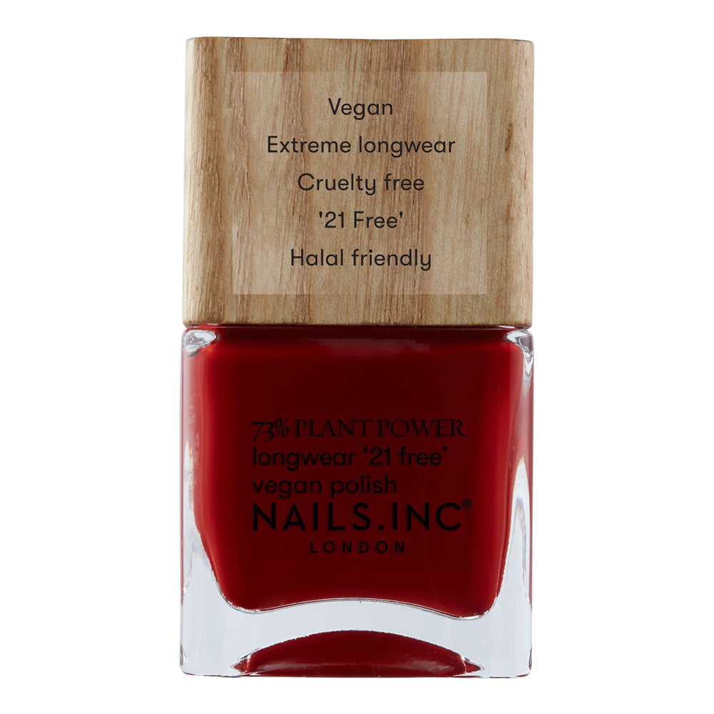 Nails Inc - GLOWING SOMEWHERE Plant Power Vegan Nail Polish - 73% Plant Based, 100% Vegan and Cruelty Free - Perfect Manicure, Sparkling Pearl - For Eco-Friendly Nail Art