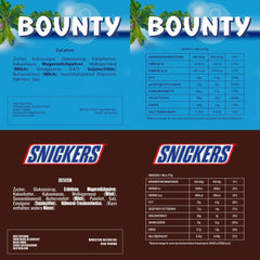 Mini chocolate mixed pack, 71 mini chocolate snacks (Mars, Snickers, Bounty, Twix, Milky Way) in the form of sweets, ideal for an American football night (1400g)