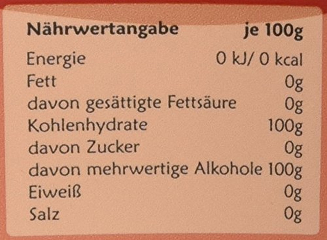 Erythritol, 1Er Pack (1 X 1 Kg) 1000 Gram Sweeteners Naty Shop