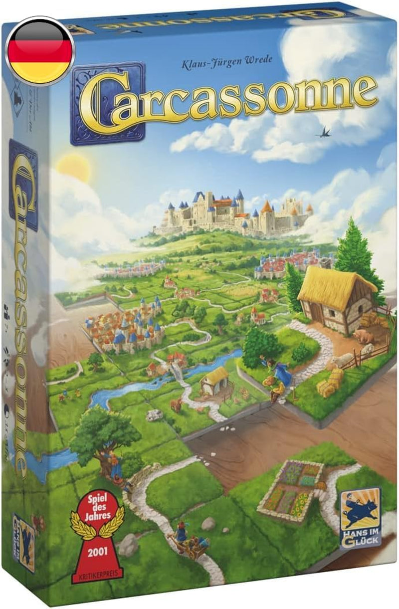 Hans im Glück, UNbox Now, Carcassonne V3.0, Core Game, Family Game, Game of the Year 2001, 2-5 Players, Ages 7+, 35 Minutes Playtime, German