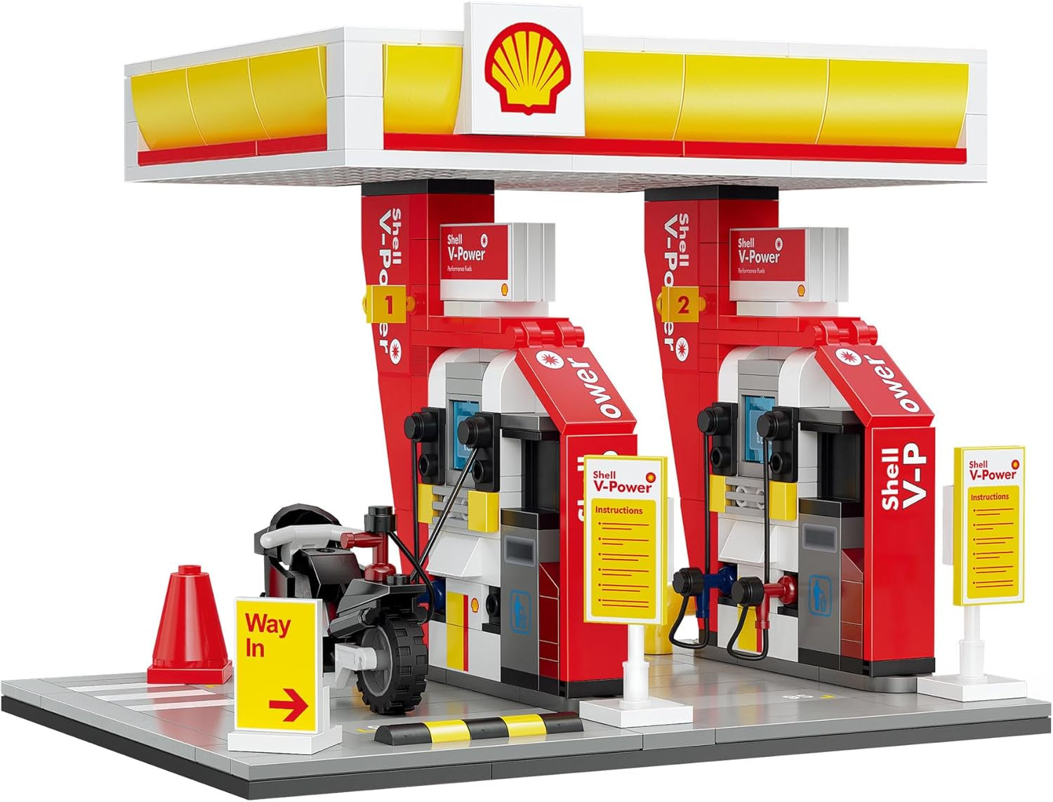 Shell 927DE66028 Mini-Tank-Set, 305 Teile, 8 Stück, mit LED-Leuchten