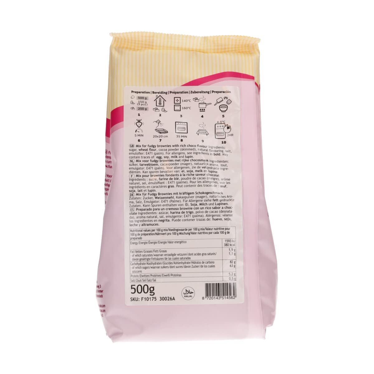 Mix Für Fudge Brownie: Einfach Zu Berübenender, Extrem Fudgy Brownie Mit Richem Schokoladengeschmack, Halal. 500 G. Mixture for baking and cooking Naty Shop