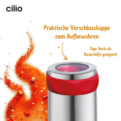 Cilio PICCANTE hot pepper grinder, Ø 6.5 cm, H: 14.5 cm, with closing lid Grinders and Slicers Naty Shop