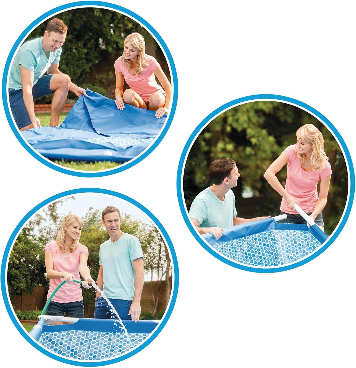 3m x 76cm Metal Frame Pool with Filter Pump 4485 Liters Blue 305 x 76cm 28202UK