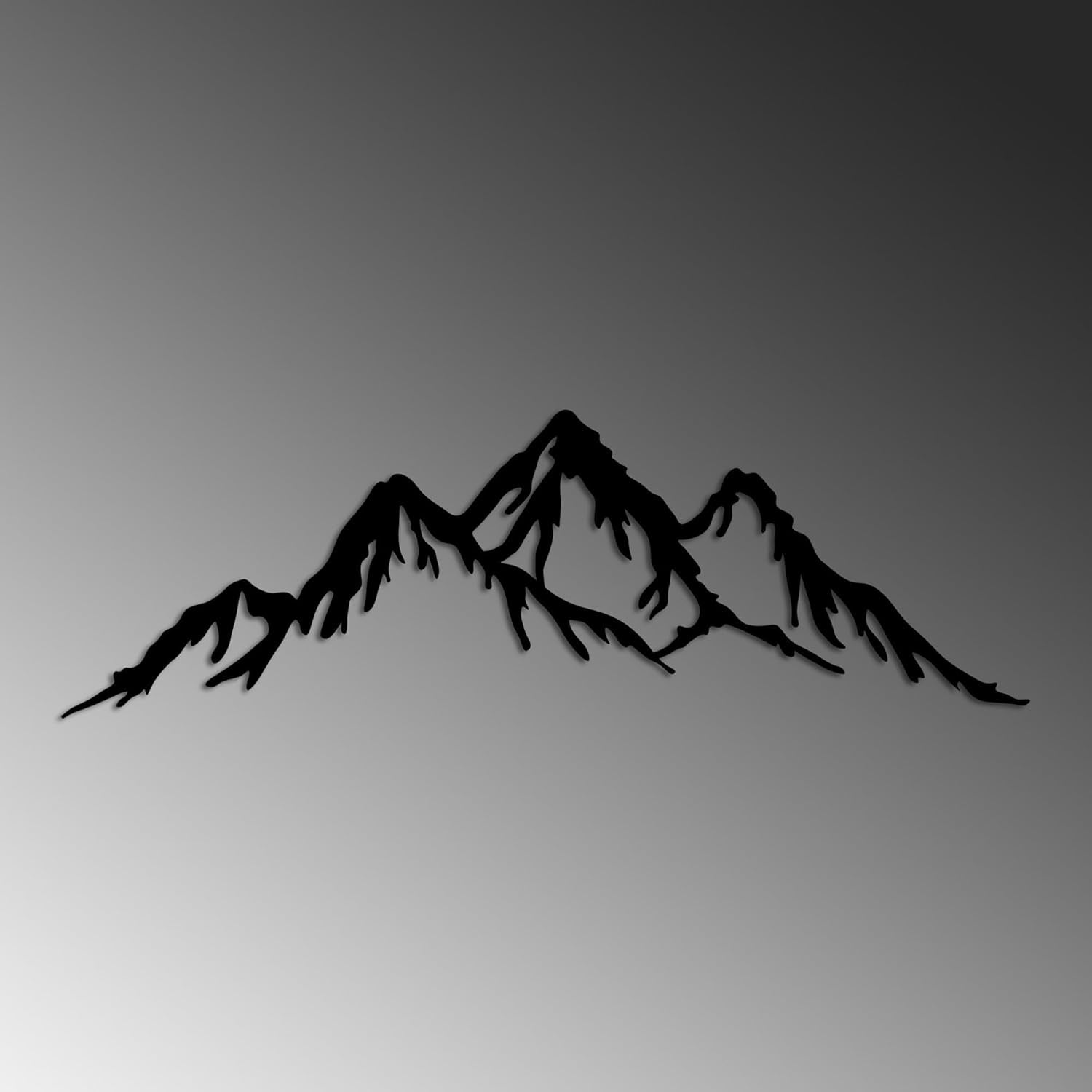 Accesoriu decorativ de perete din metal negru elegant, 70 x 22 cm | 100% metal (grosime 1,5 mm) | Montare ușoară pe perete | Perfect pentru un decor modern Statuete si sculpturi Naty Shop