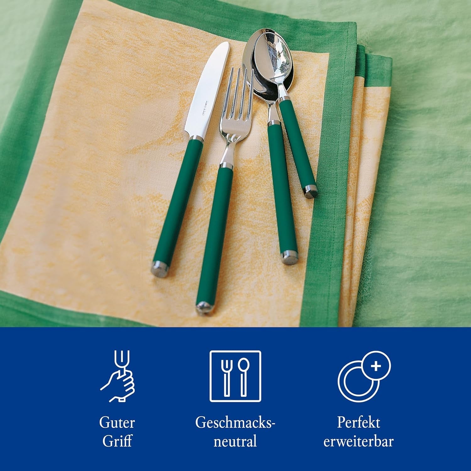 Villeroy & Boch - Cutlery set Play! Green Garden, 30 pieces Kitchen Naty Shop