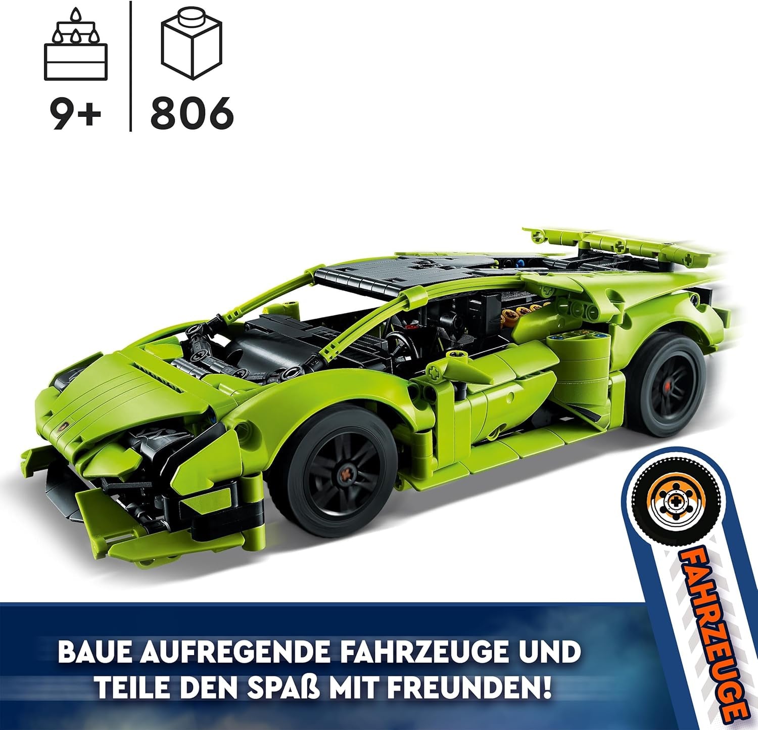 LEGO 42161 Technic Lamborghini Huracán Tecnica Toy Car Model Kit Racing Car Building Set for Kids Boys Girls Motor Sports Fans Collection Gift Building Sets Besuche den LEGO-Store
