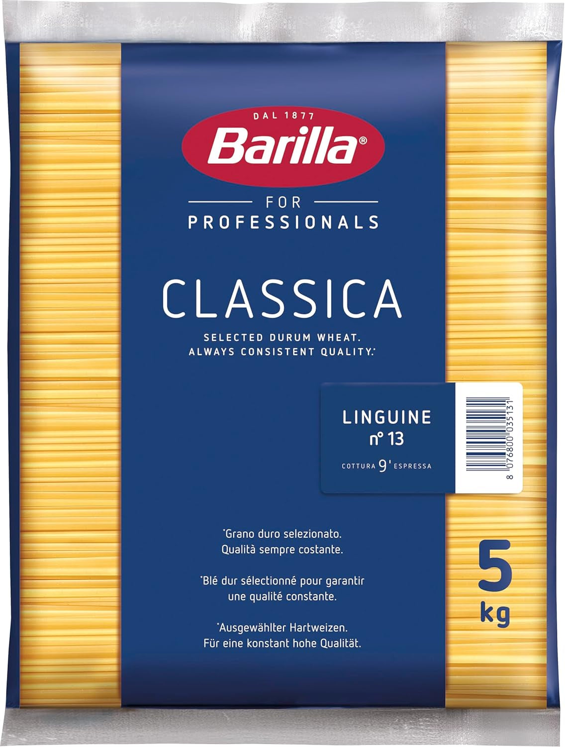 Barilla Durum Wheat Pasta Bavette No. 13 – 5 kg