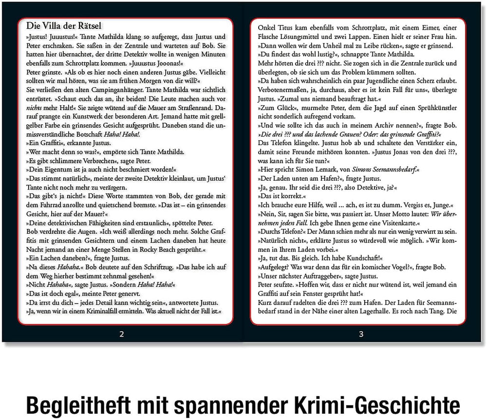 The Three??? - Crime Puzzle - The Villa of the Puzzles By KOSMOS 697976, 300 pieces, Glow in the dark, With UV lamp, Reading, Puzzle, Puzzle solving, Detective puzzle From 10 years Puzzle Naty Shop