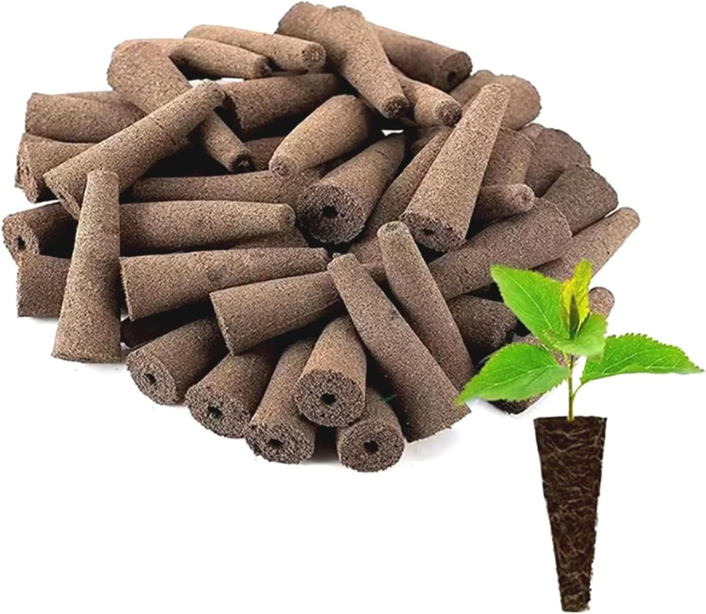 50 Replacement Growing Sponges, Seed Establishment Tubes, Root Growing Sponge Plugs, Hydroponic Grow Kits for Hydroponic Grow Systems, Indoor Hydroponics, Garden