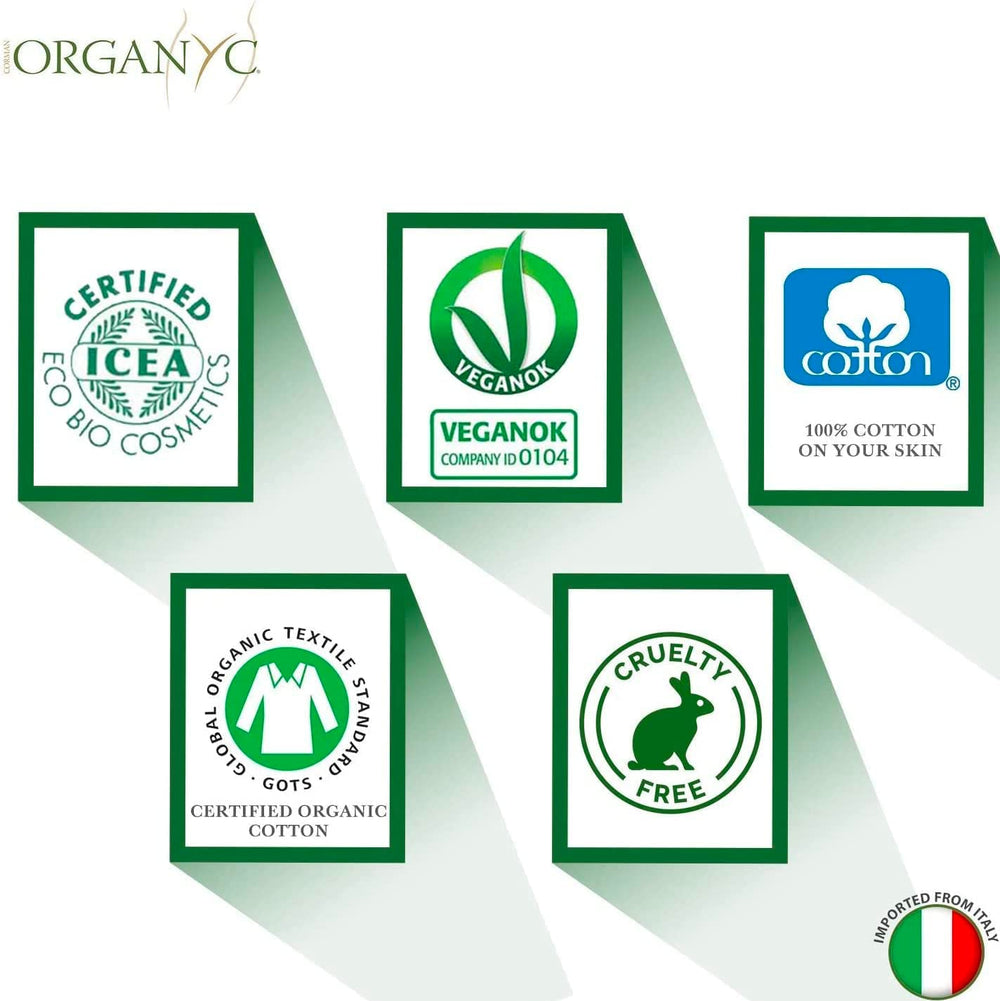 Organyc Moist Intimate Wipes, Made from 100% Certified Organic Cotton - 4 Packs of 20 Wipes (80 Wipes Total)