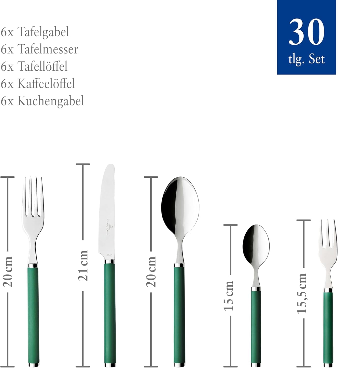 Villeroy & Boch - Cutlery set Play! Green Garden, 30 pieces Kitchen Naty Shop