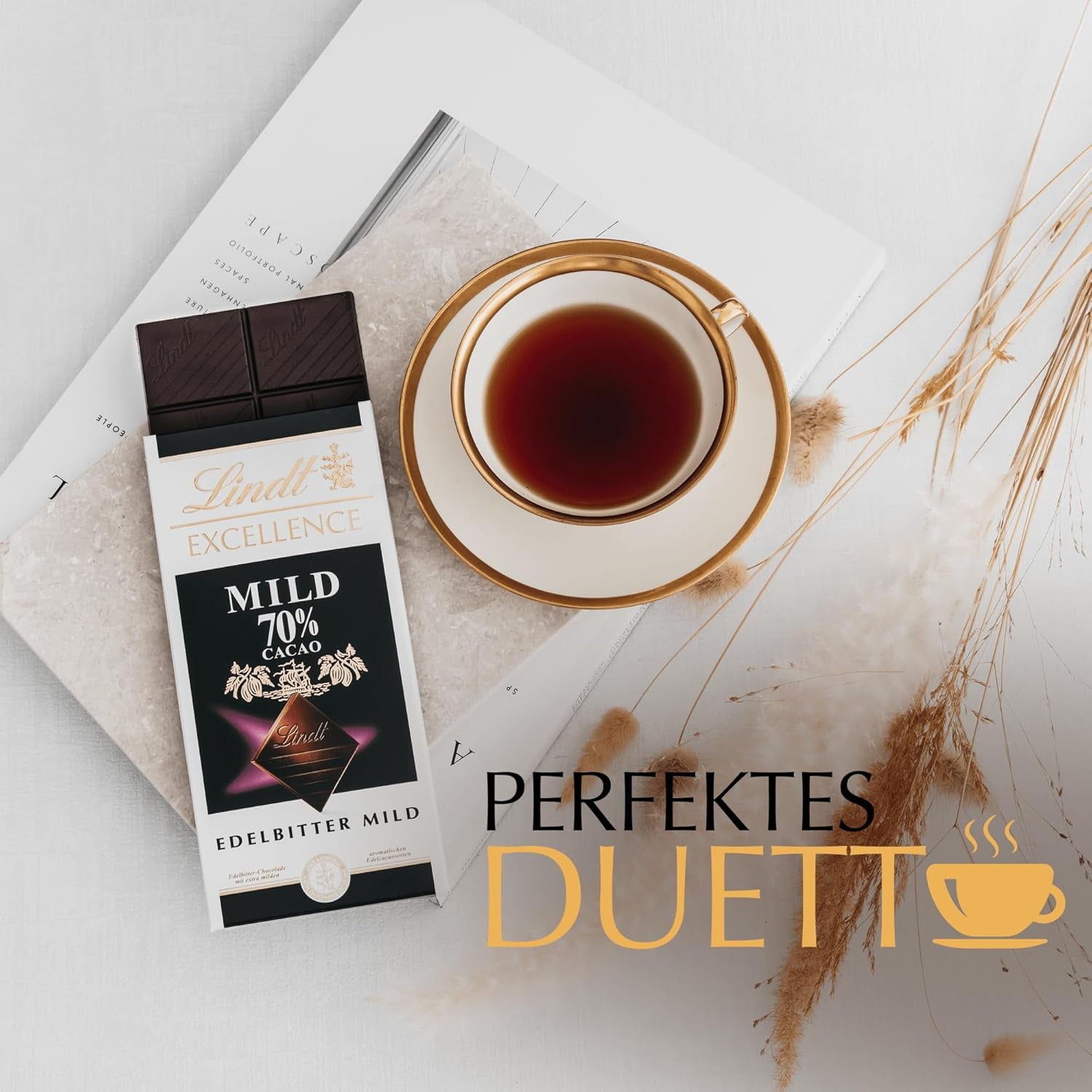 Lindt Chocolate | EXCELLENCE Mild Stick 70% | 100g | Mild dark chocolate with an intense cocoa flavor | Vegan chocolate bar