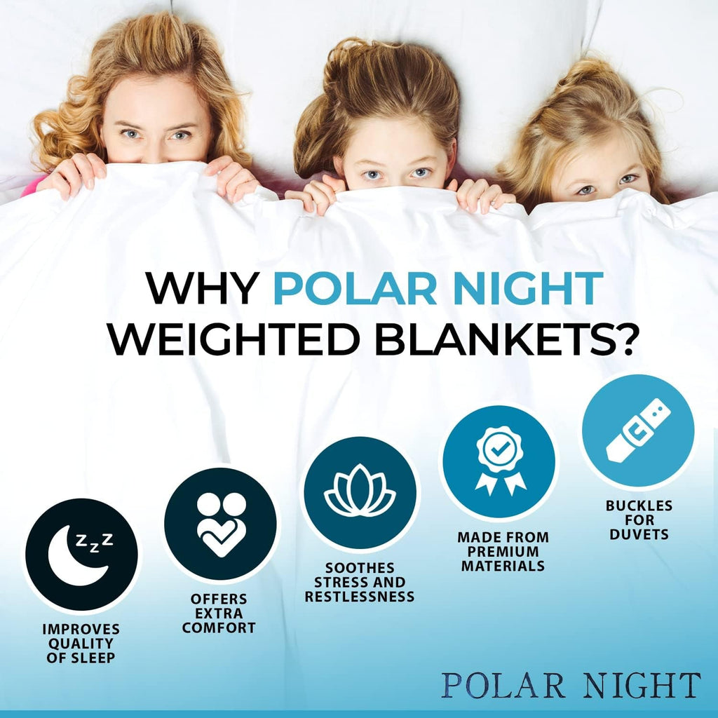 Polar Night pătură ponderată pentru adulți 150 X 200 Cm, 9 Kg - Pătură ponderată pentru somn profund, pătură grea, pătură de terapie din 100% microfibră, pătură relaxantă Oeko-Tex® 100 Standard plapumă Paturi si Cuverturi Polar Night