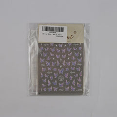 2 Blätter Schmetterling Nagelsticker Selbstklebend,Muschel Glitzer Nail Art Butterfly Nail Sticker Lila Grau Schmetterlinge Nagelaufkleber Relief Laser Butterflies Nagel Sticker Nageldesign Zubehör