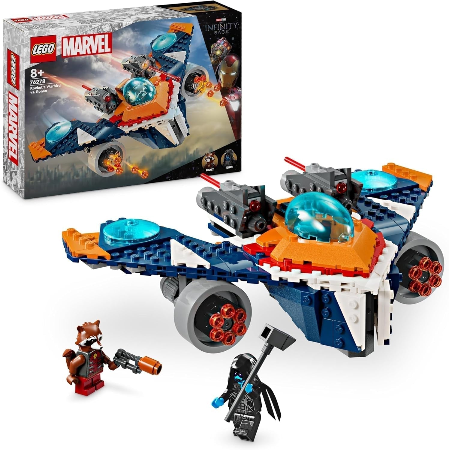 LEGO Marvel Rockets Spaceship Vs. Ronan Buildable Spaceship Set Guardians of the Galaxy Superhero Figure Toy Gift for Boys and Girls 8 Years Old 76278 Building Sets Besuche den LEGO-Store Single