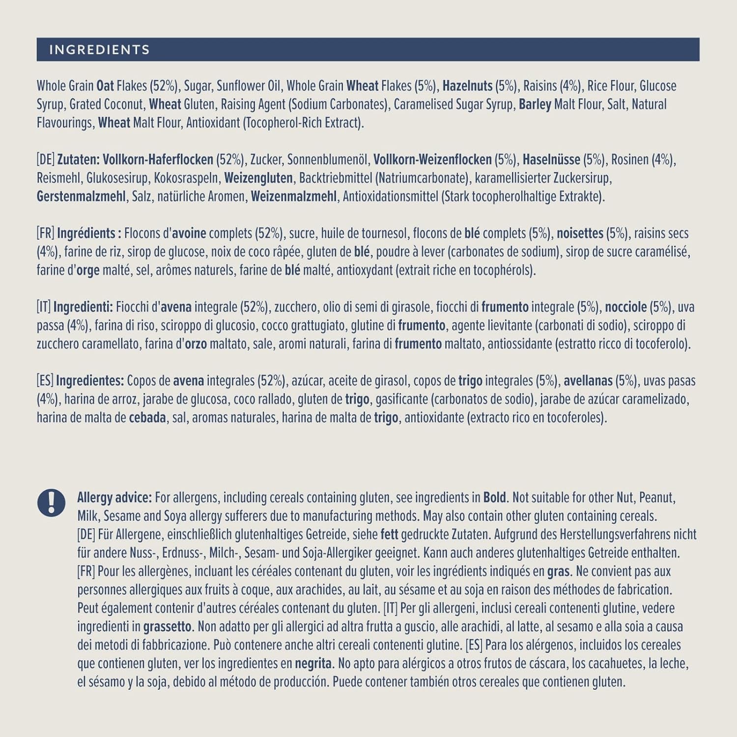 Crunchy muesli with fruits and nuts from Amazon, 750 g