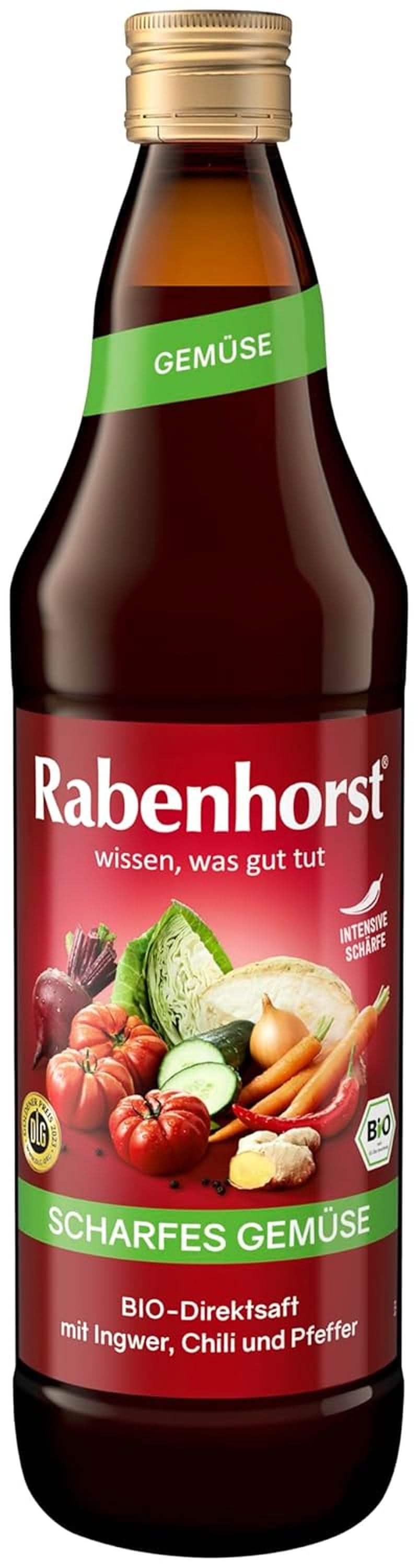 RABENHORST (6 x 700 ml) - High-quality vegetable juice from various vegetables with an intense spicy flavor Non-alcoholic drinks Naty Shop