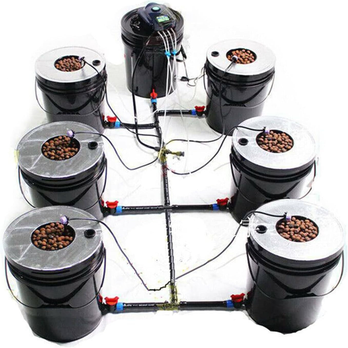 Hydroponische DWC Growing System Kit, Indoor Hydroponic Growing System, Home and Kitchen Hydroponic Growing System mit 20L Eimer.