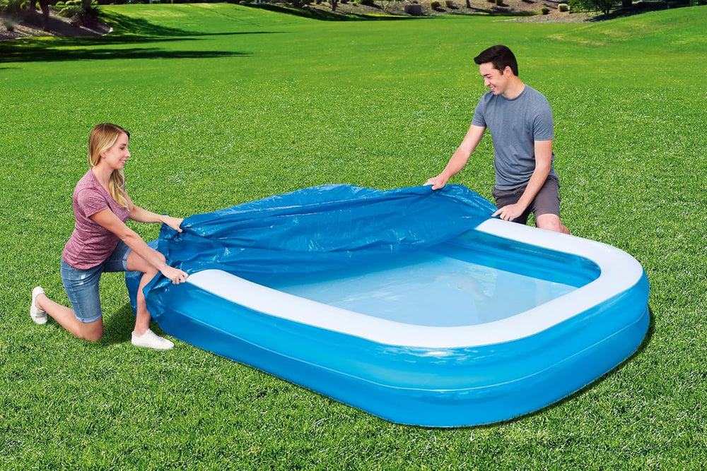 Prelată Bestway PE pentru piscine familiale 295 x 220 cm, albastră, dreptunghiulară