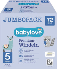 Diapers Premium Active Plus, size 5, Junior 12-25 kg, Jumbo pack, 2 x 36 pieces, 72 pieces