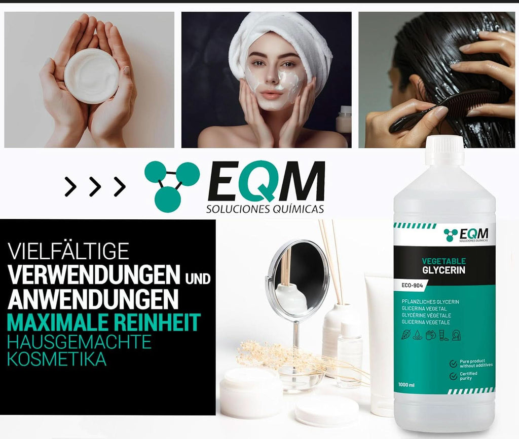 Glicerină vegetală, 100% naturală, hidratant natural pentru păr și piele, ideal pentru săpunuri, șampoane, creme, 1 litru Duș și baie Naty Shop