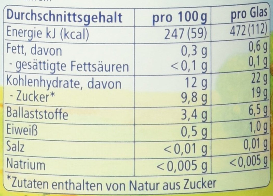 Organic pear with blueberries, after 4 months, 190g