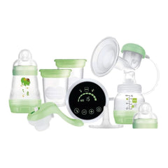 MAM Electric and manual breast pump 2 in 1, with 9 levels of stimulation, contains 2 bottles, easy start, green Accessories Food and Breastfeeding Bebe Naty Shop