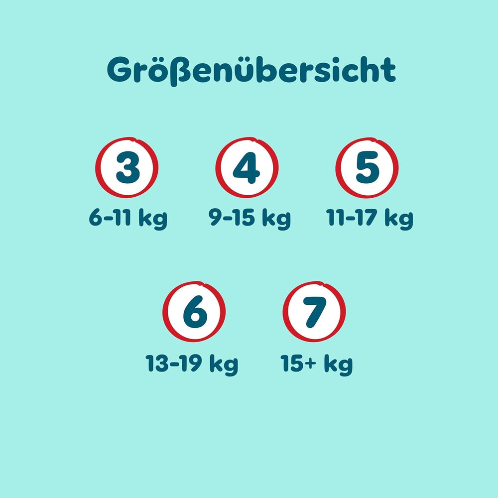 Pampers Premium Protection Pants Size 7, 123 Diapers, 15kg+, with 360° adjustment and soft anti-leak cuffs for optimal comfort and protection