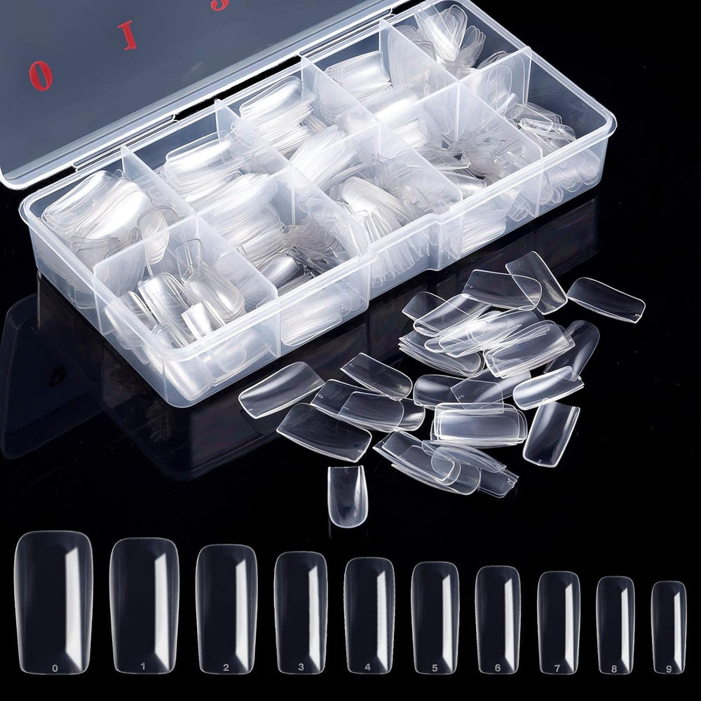 500 buc unghii artificiale naturale false artă completă sicriu unghii sfaturi pentru femei fete