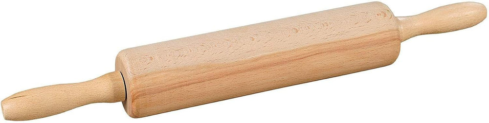 KESPER | Teigrolle aus Buchenholz – FSC®-zertifiziert | Backrolle mit Metallachse & Gleitlager | Gesamtlänge: 44 cm - Ø 6.3 cm | 25 cm Walze | 69374