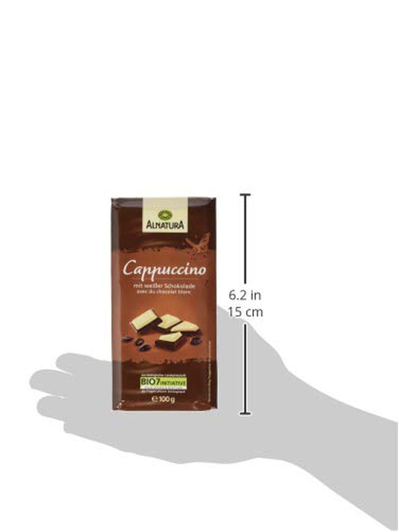 Organic chocolate filled with cappuccino, 100g