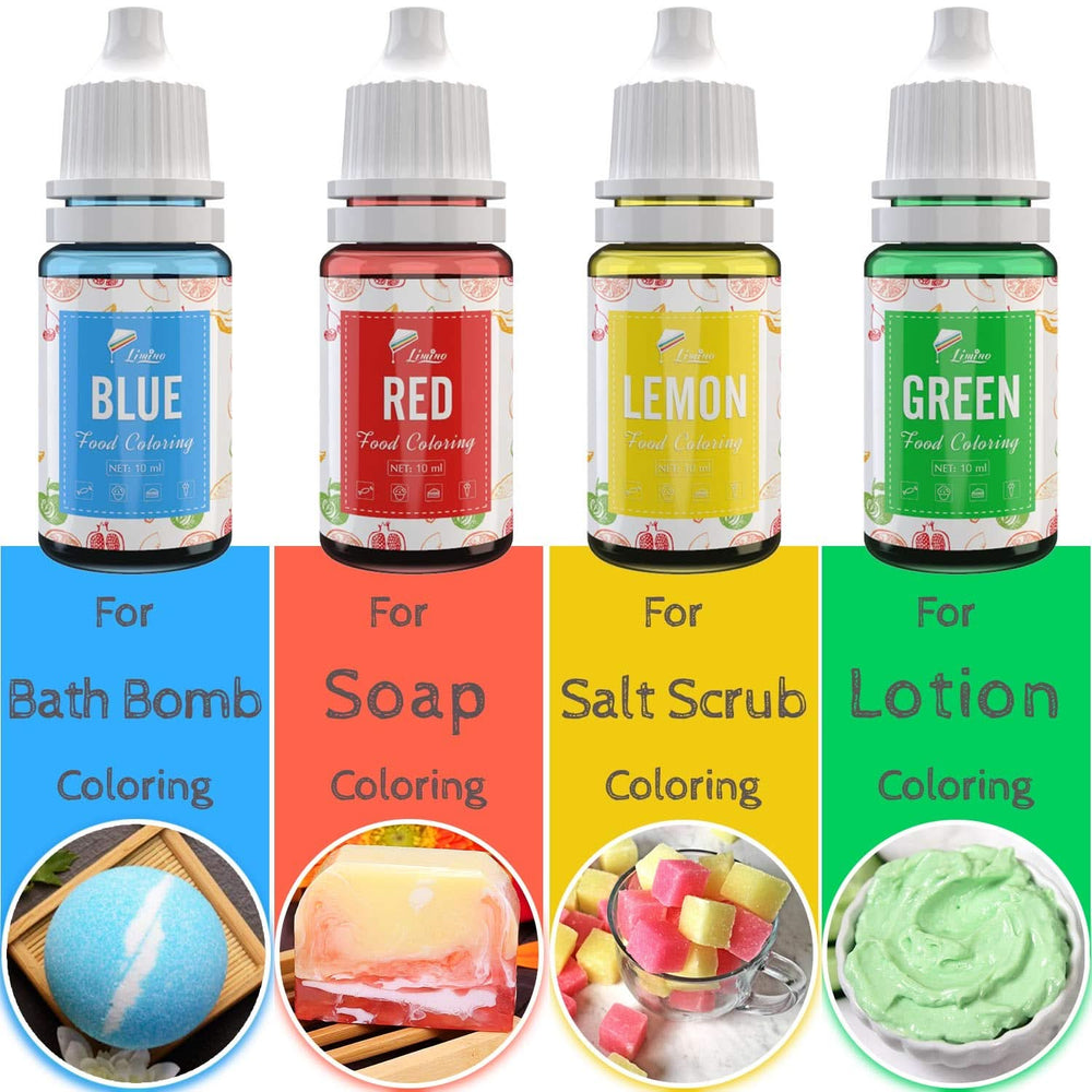 Set 12 coloranti alimentari lichizi, 10 ml fiecare culoare Naty Shop