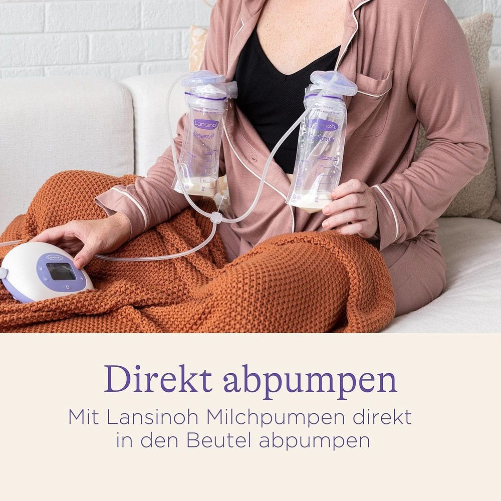 Lansinoh Muttermilchbeutel - 25 Stück - Zum Sicheren Aufbewahren Und Einfrieren Von Muttermilch - Hygienisch & Platzsparend Accessories Food and Breastfeeding Bebe Naty Shop