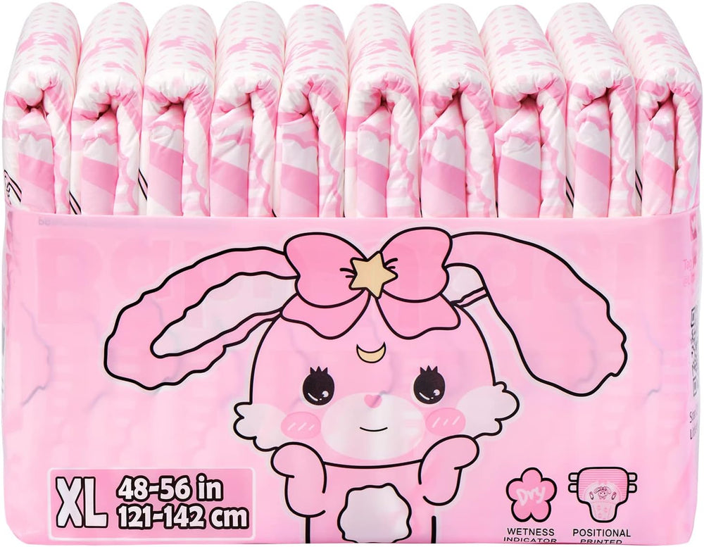 Adult printed diapers 5500-5800 ml, 10 pieces - Baby Usagi (XL)