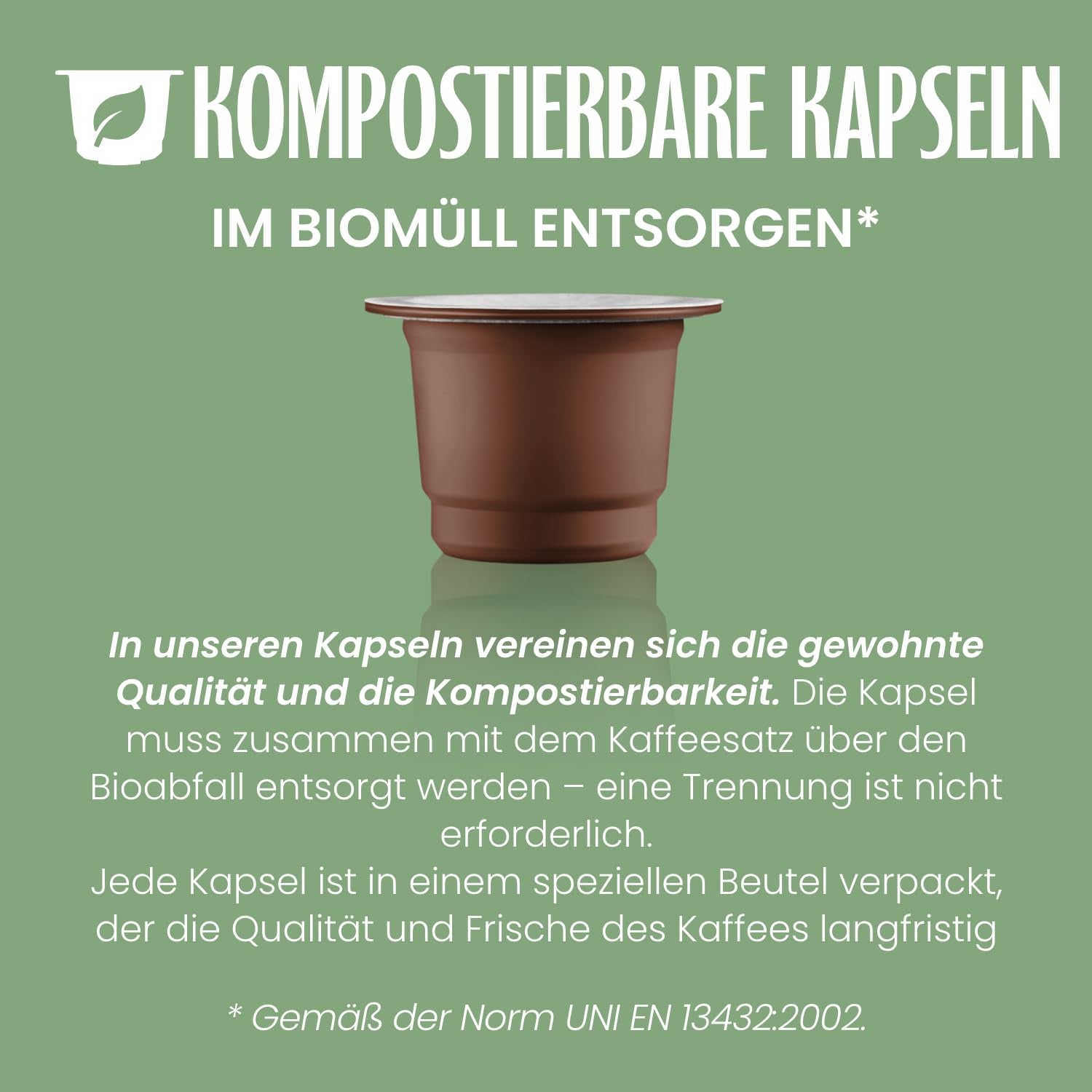 Caffè Vergnano 1882 - Èspresso Kompostierbare Kaffeekapseln, Kompatibel Mit Nespresso, Cremoso (Cremig) - Packung Enthält 100 Kapseln