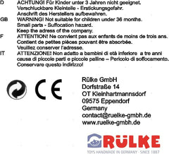 Rülke wooden toy 23112 Dollhouse, wood colors, red Dollhouses Naty Shop