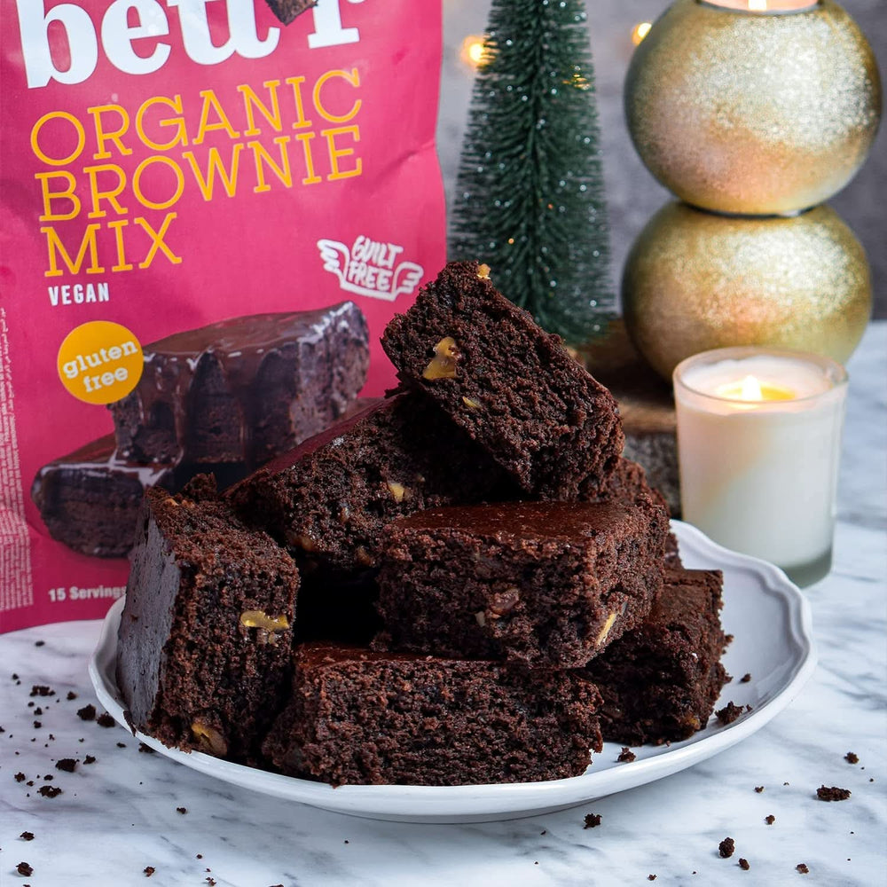 Bettr Organic Brownie Mix - Organic, vegan and gluten-free brownies with rich cocoa flavor, 6 x 400 grams Kitchen Naty Shop