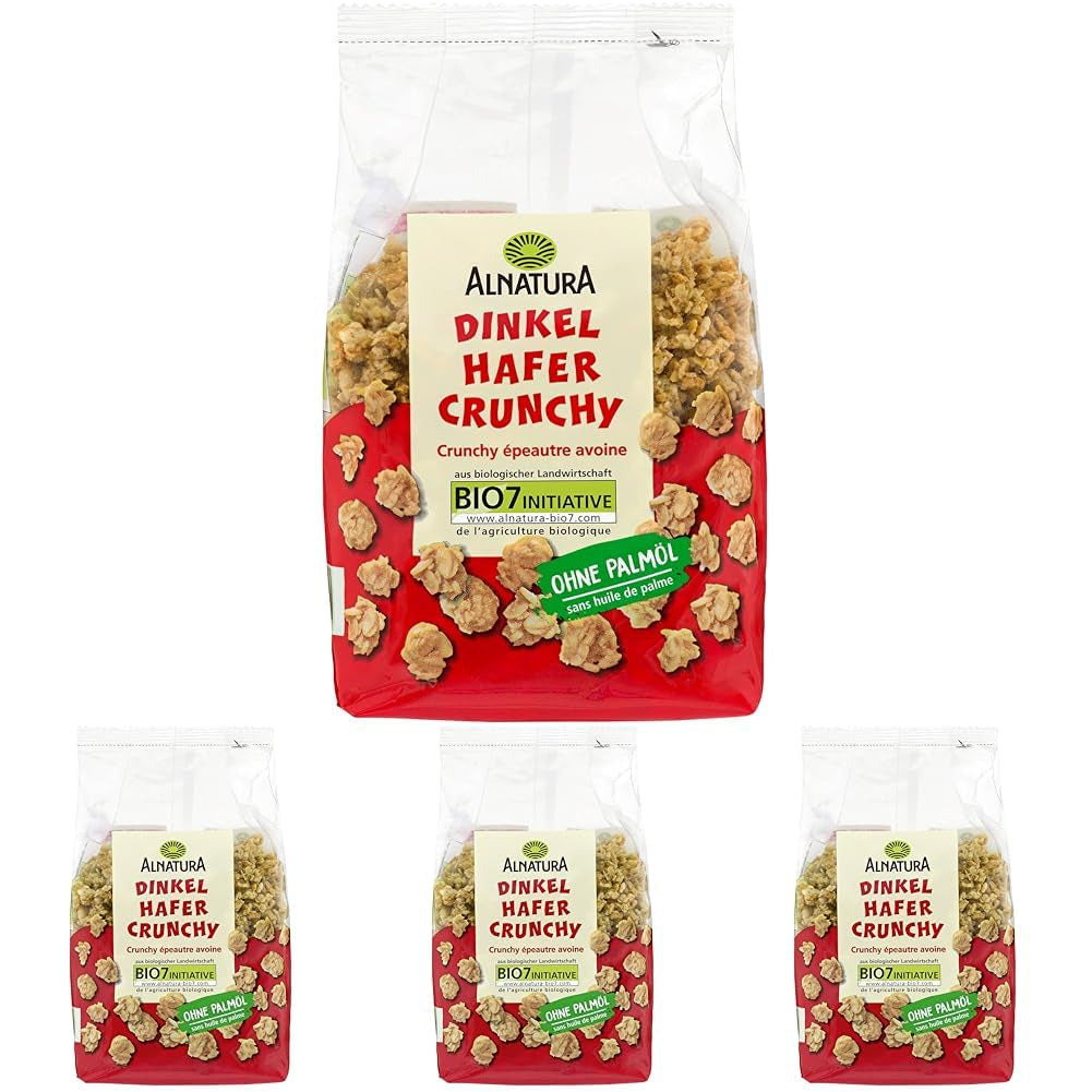 Crunchy with spelled and organic oats, 375g