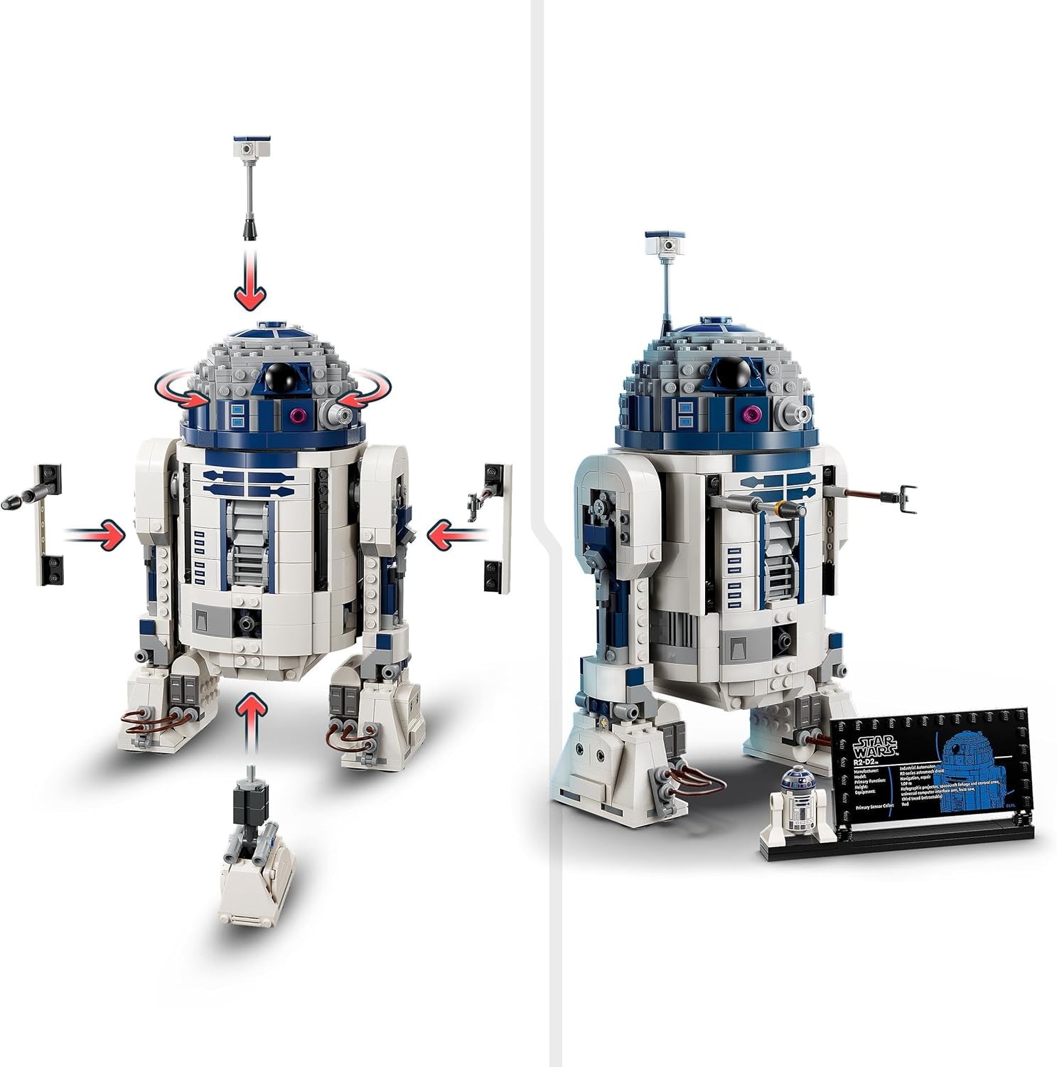 LEGO Star Wars R2-D2 Model Set for Kids, Boys and Girls, Buildable Droid Figure with Darth Malek 25th Anniversary Minifigure and Decoration Plate, Collection Gift Idea 75379 Building Sets Besuche den LEGO-Store