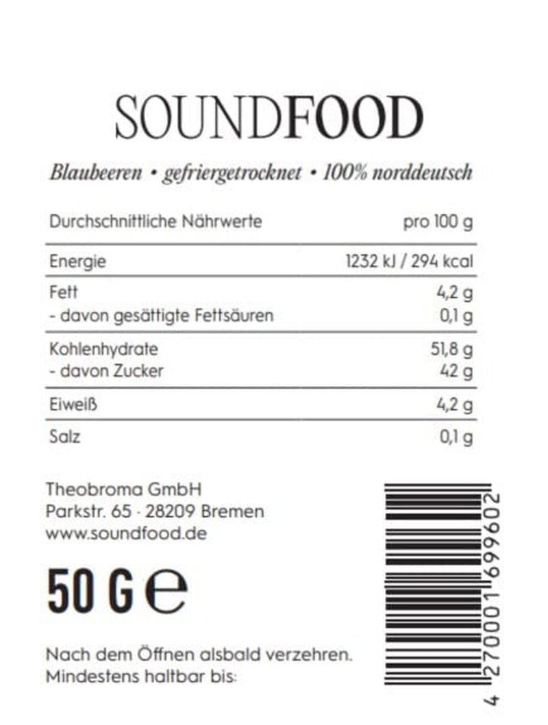 Afine | afine liofilizate, întregi din Germania | regional = 100% Germania de Nord | recoltă 2024, 40 g Produse deshidratate Naty Shop