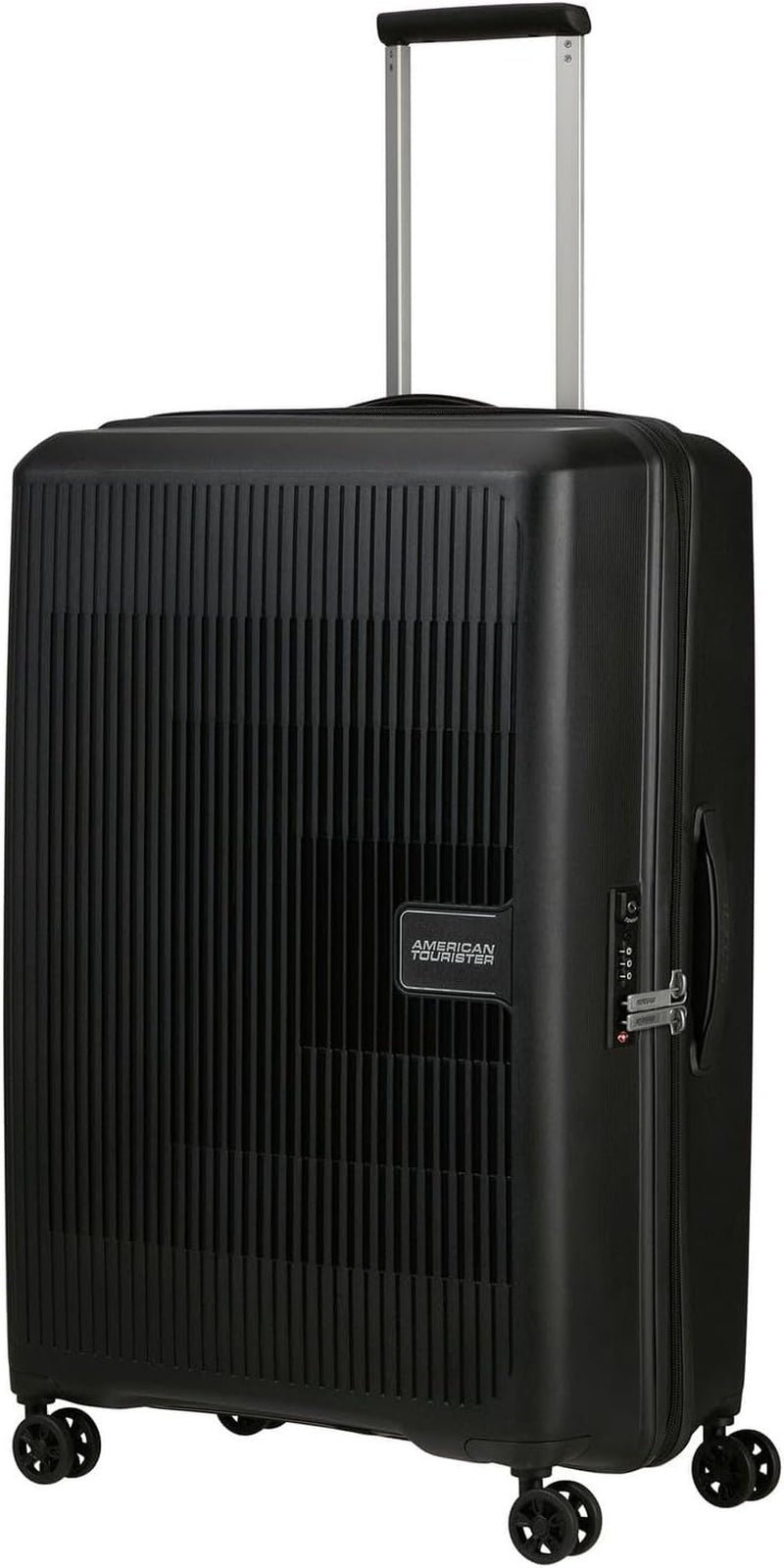 American Tourister Aerostep - Spinner L, Valiză extensibilă, 77 cm, 101.5/109 L, Portocaliu (Portocaliu aprins) Bagaje și echipament de călătorie Naty Shop Negru (negru) L (77 cm - 101,5/109 L)