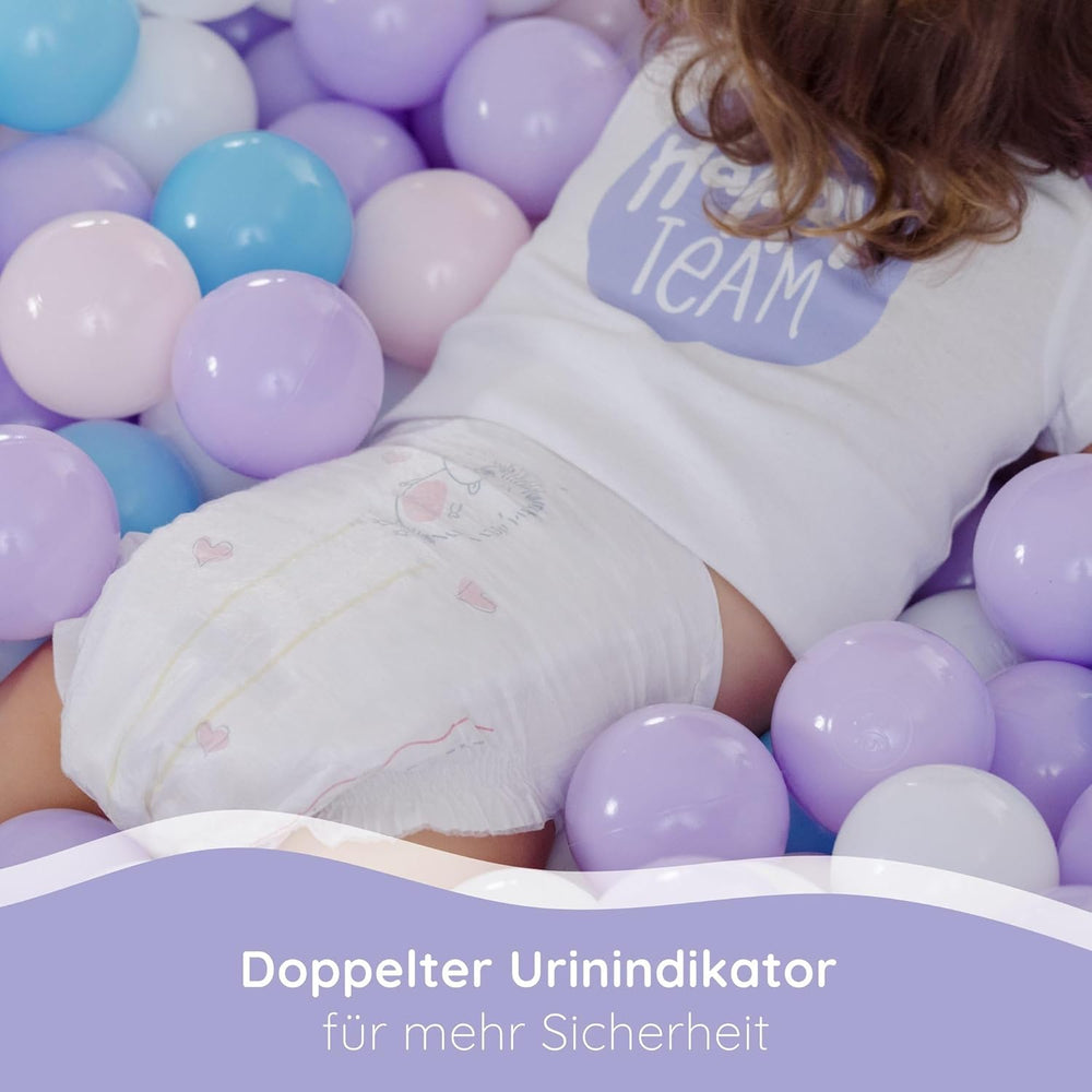 Bella Baby Happy Premium Diapers, Size 6, Junior Extra, 15+ kg, 96 pieces, DERMATEST and OEKO-TEX Seal, Disposable Baby Diapers