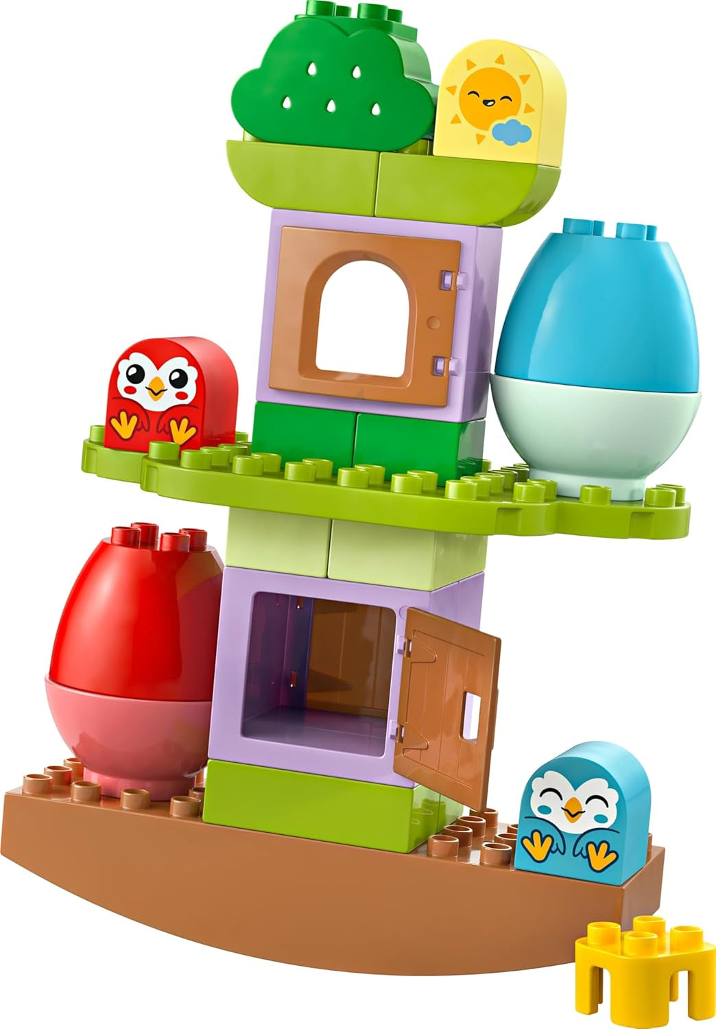 LEGO DUPLO tree for balancing and stacking, development toy, building set for children from 18 months, creative toy for children, educational toy with 2 toy birds 10440 Building sets Besuche den LEGO-Store