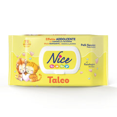 NICE Baby Wet Wipes 72pcs With Lid Talc Scent Natural Materials Gentle Cleaning Baby 1pc