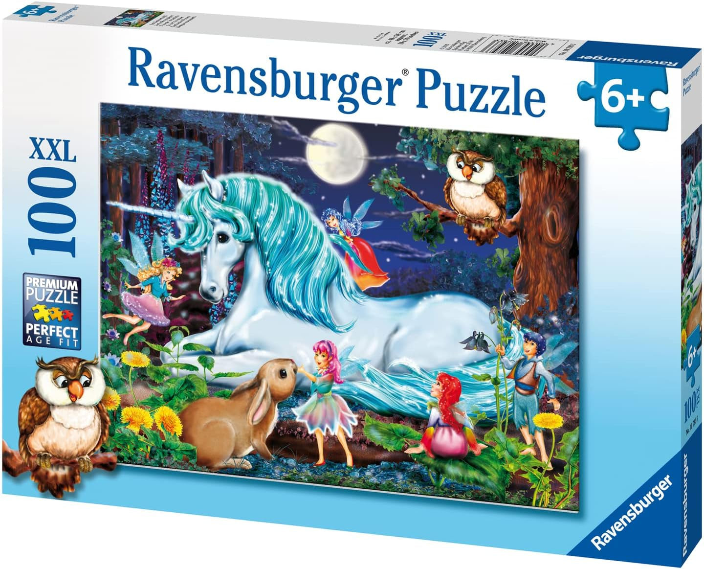 Ravensburger puzzle for children - 10793 In the enchanted forest - Unicorn puzzle for children 6 years and older, with 100 pieces in XXL format Puzzle Naty Shop